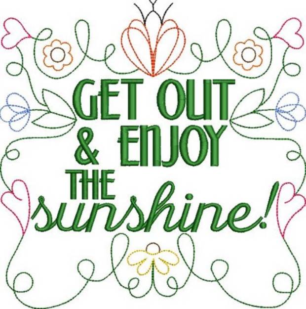 Picture of Enjoy The Sunshine Machine Embroidery Design