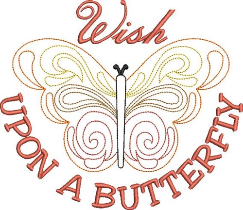 Wish Upon A Butterfly Machine Embroidery Design