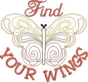 Picture of Find Your Wings Machine Embroidery Design