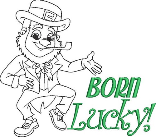 Born Lucky! Machine Embroidery Design