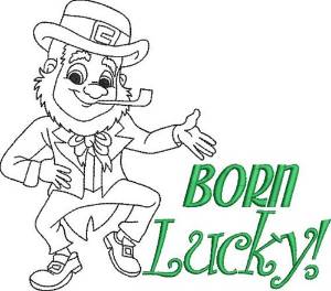 Picture of Born Lucky! Machine Embroidery Design