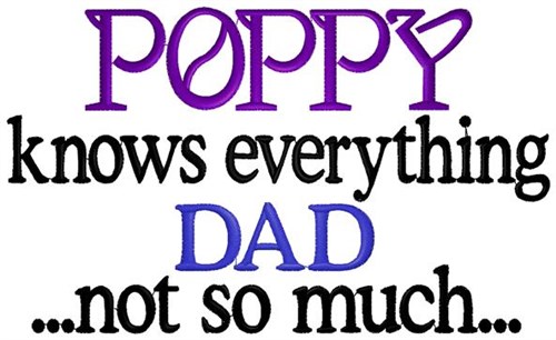 Poppy Knows Everything Machine Embroidery Design