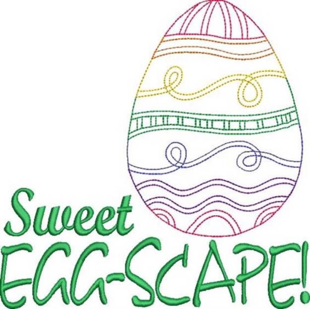 Picture of Sweet EGG-scape! Machine Embroidery Design