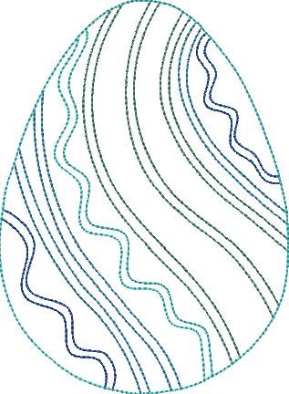 Easter Egg Machine Embroidery Design