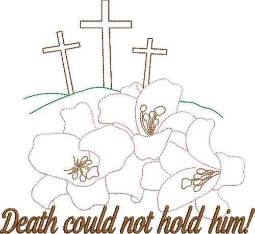 Easter Calvary Outline Machine Embroidery Design