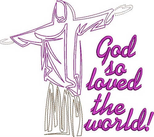 So Loved By God Machine Embroidery Design