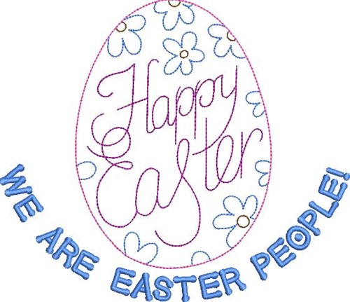 Be Easter People! Machine Embroidery Design