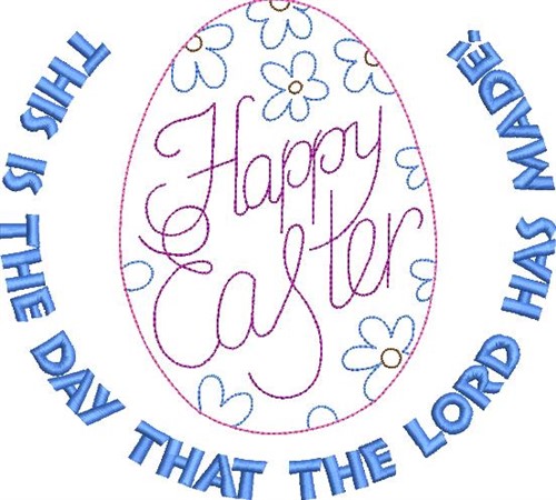 Religious Easter Egg! Machine Embroidery Design