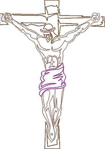 Jesus On The Cross Machine Embroidery Design