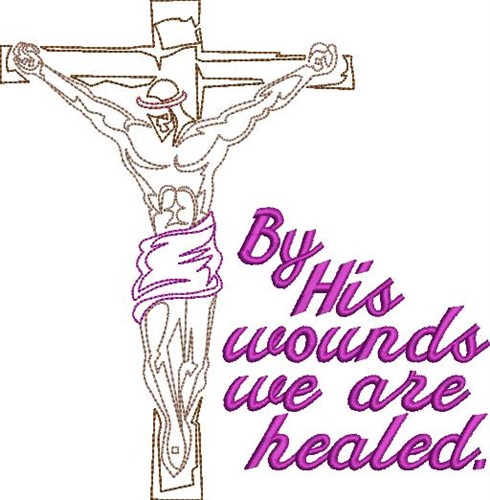 Healed By Jesus Machine Embroidery Design