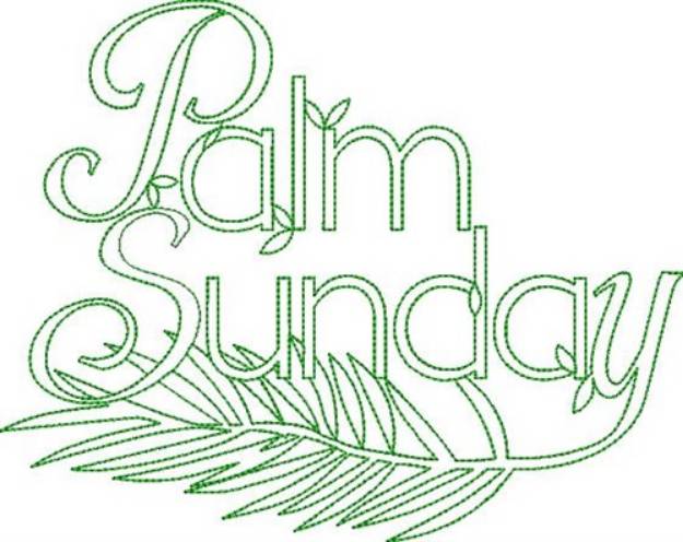 Picture of Palm Sunday Outline Machine Embroidery Design
