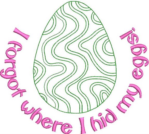 Decorative Easter Egg Outline Machine Embroidery Design