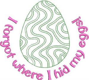 Picture of Decorative Easter Egg Outline Machine Embroidery Design