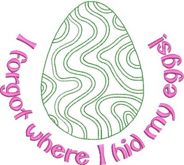 Picture of Decorative Easter Egg Outline Machine Embroidery Design