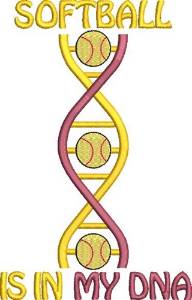 Picture of Softball DNA Machine Embroidery Design