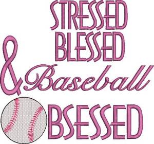 Picture of Baseball Obsessed Machine Embroidery Design