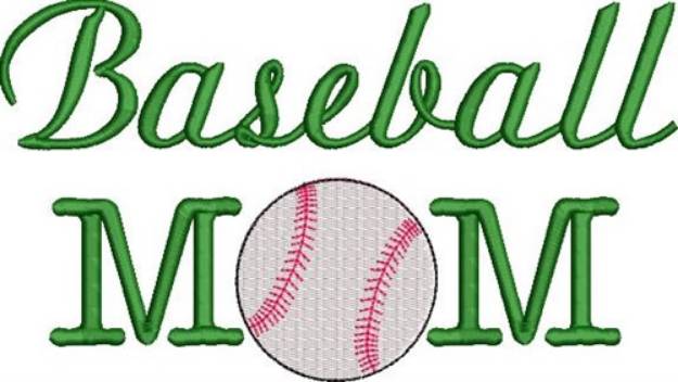 Picture of Baseball Mom Machine Embroidery Design
