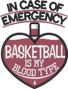 Picture of Basketball Emergency Machine Embroidery Design
