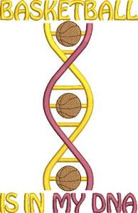 Picture of Basketball DNA Machine Embroidery Design