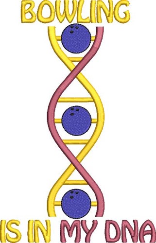 Bowling DNA Machine Embroidery Design