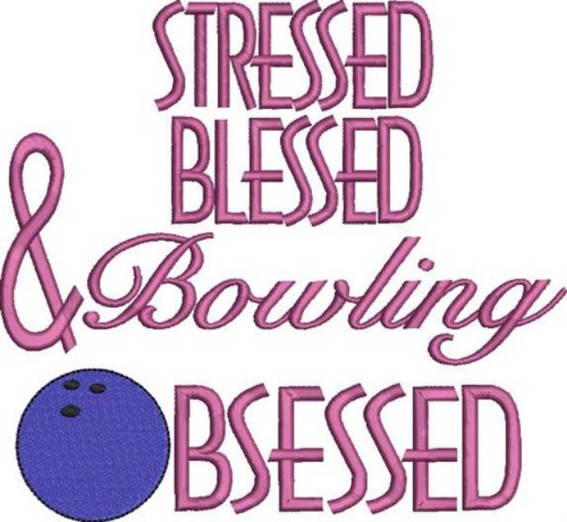 Picture of Bowling Obsessed Machine Embroidery Design