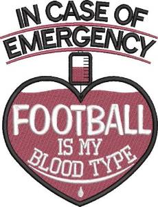 Picture of Football Emergency Machine Embroidery Design