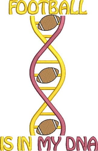 Football DNA Machine Embroidery Design