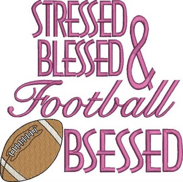 Picture of Football Obsessed Machine Embroidery Design