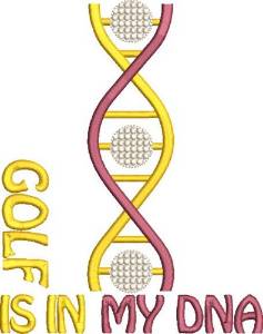 Picture of Golf DNA Machine Embroidery Design