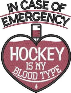 Picture of Hockey Emergency Machine Embroidery Design