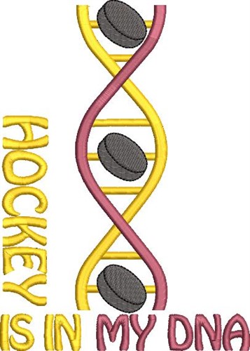 Hockey DNA Machine Embroidery Design