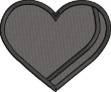 Picture of Hockey Puck Heart Machine Embroidery Design