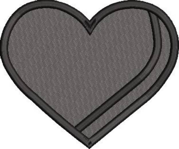Picture of Hockey Puck Heart Machine Embroidery Design