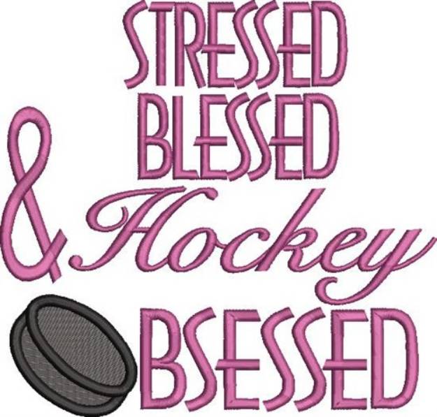 Picture of Hockey Obsessed Machine Embroidery Design