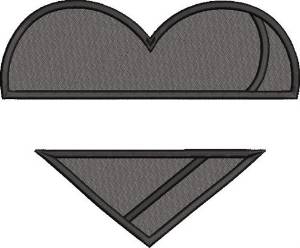 Picture of Hockey Heart Name Drop Machine Embroidery Design