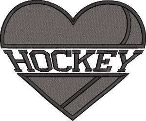 Picture of Hockey Heart Name Drop Machine Embroidery Design
