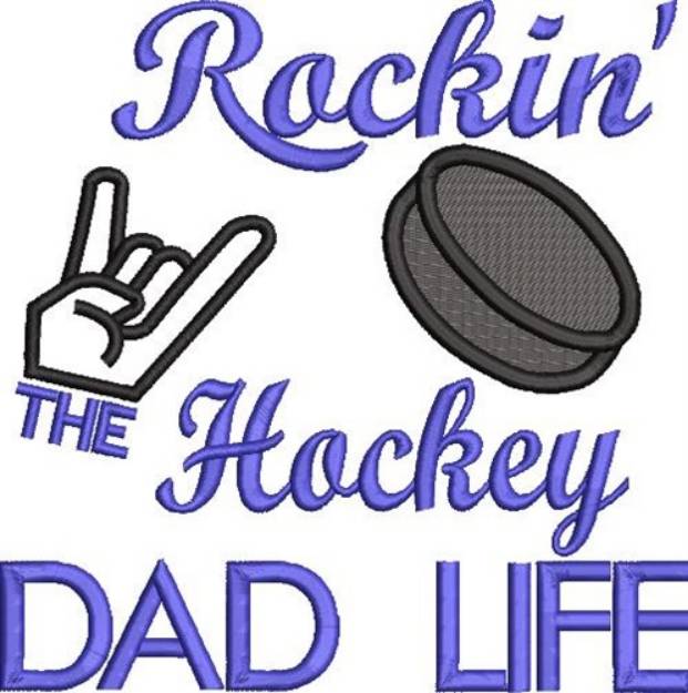 Picture of Hockey Dad Life Machine Embroidery Design