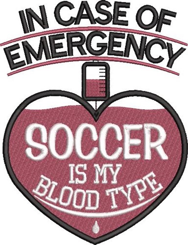 Soccer Emergency Machine Embroidery Design
