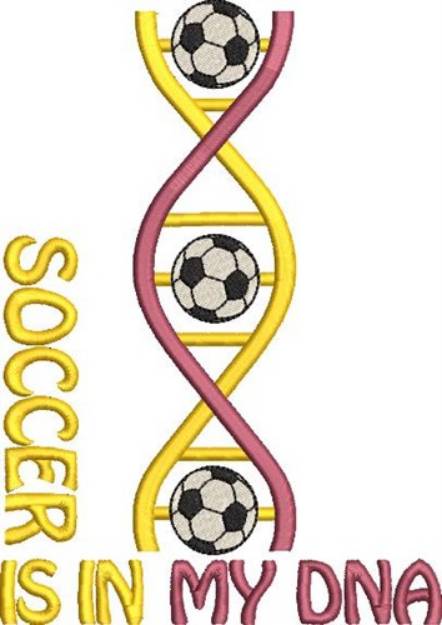 Picture of Soccer DNA Machine Embroidery Design