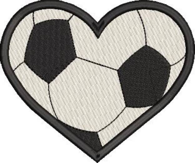 Picture of Soccer Heart Machine Embroidery Design
