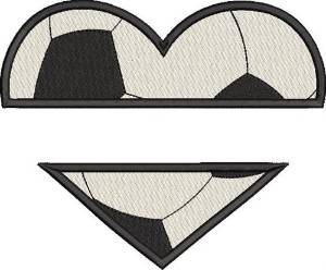 Picture of Soccer Heart Name Drop Machine Embroidery Design