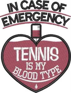 Picture of Tennis Emergency Machine Embroidery Design