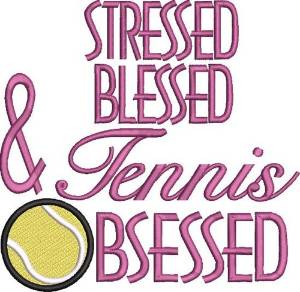 Picture of Tennis Obsessed Machine Embroidery Design