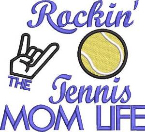 Picture of Rockin Tennis Mom Machine Embroidery Design