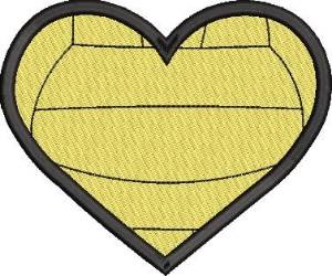 Picture of Volleyball Heart Machine Embroidery Design