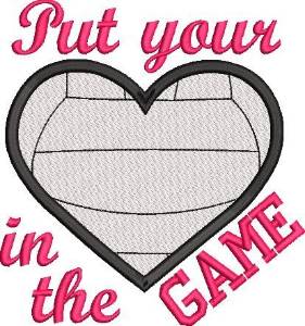 Picture of Heart In The Game Machine Embroidery Design