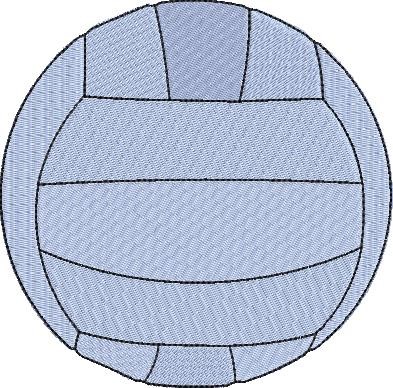 Volleyball Machine Embroidery Design