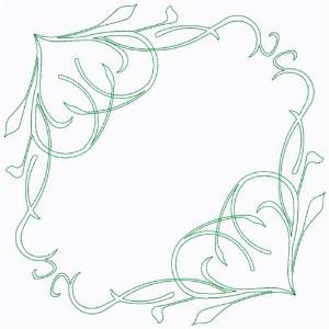 Picture of Floral Hearts Continuous Stitch Machine Embroidery Design