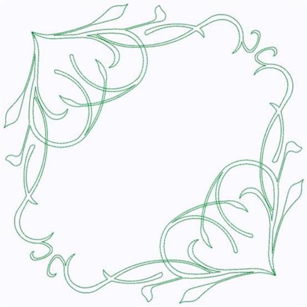 Picture of Floral Hearts Continuous Stitch Machine Embroidery Design