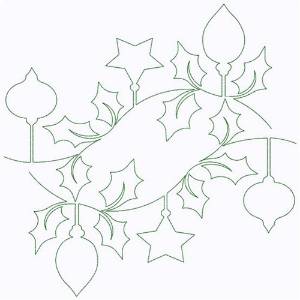 Picture of Christmas Ornaments Continuous Stitch Machine Embroidery Design